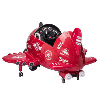 Battery powered airplane ride on deals toy